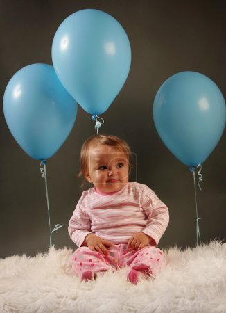 Ballons bleus