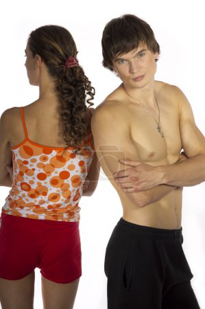 Portrait d'une fille et d'un homme 