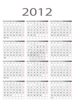 Calendrier 2012 