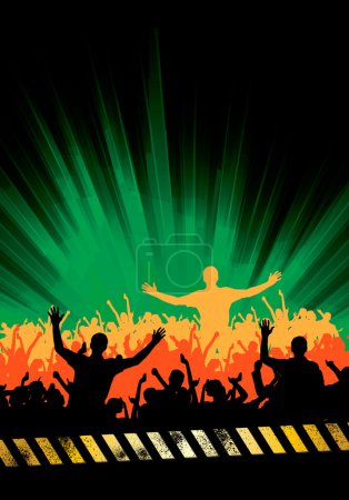 Illustration vectorielle de la fête d'arrière-plan musicale 