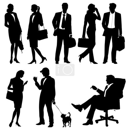 Équipe globale - silhouettes vectorielles 