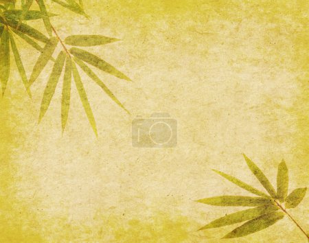 Conception de bambous chinois avec texture de papier fait main 