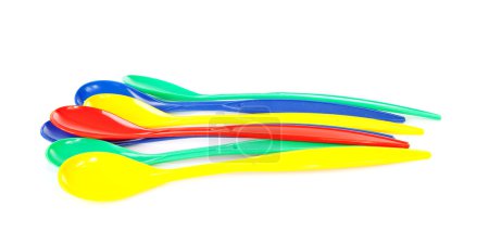 Cuillères en plastique coloré 