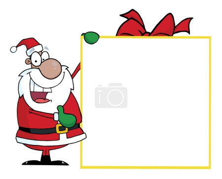 Père Noël noir présentant un cadeau blanc Soupir 