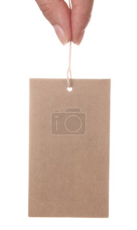 Étiquette papier et main 