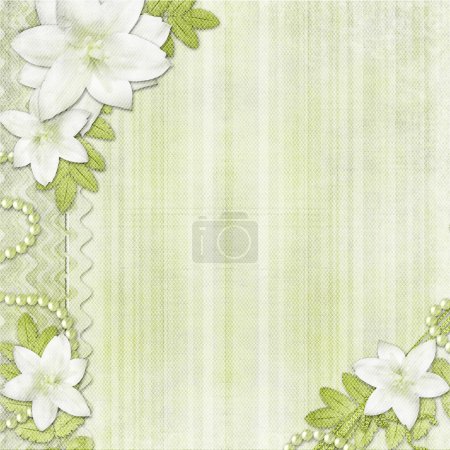 Carte de vœux vintage avec fleurs et endroit pour le texte ou la photo 