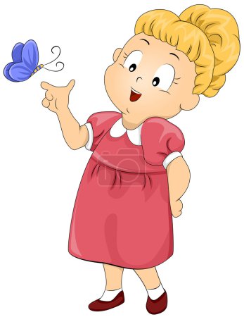 Enfant jouant avec un papillon 