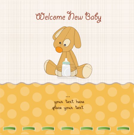 Carte de douche bébé avec jouet pour chiot 