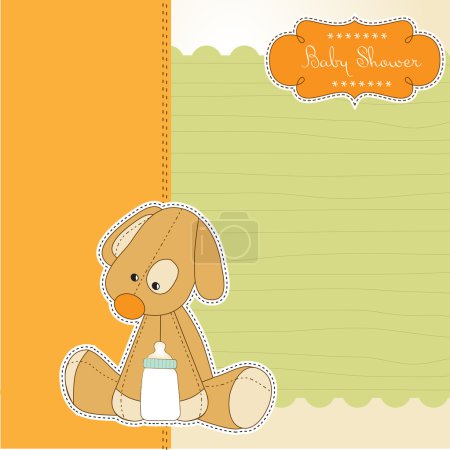 Carte de douche bébé avec jouet pour chiot 