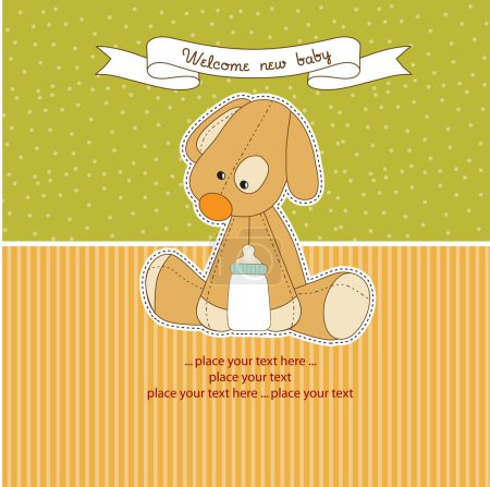 Carte de douche bébé avec jouet pour chiot 