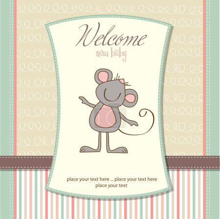Invitation douche bébé avec souris 