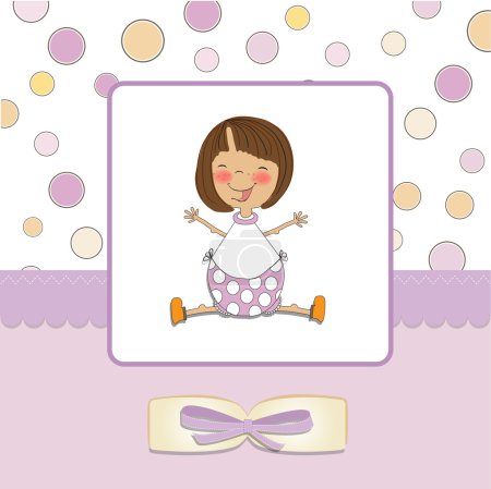 carte de douche bébé fille délicate