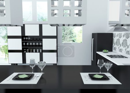 Intérieur de la cuisine moderne