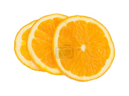 Une tranche d'orange. isolé sur blanc .