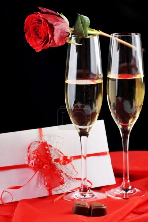 Champagne et lettre 