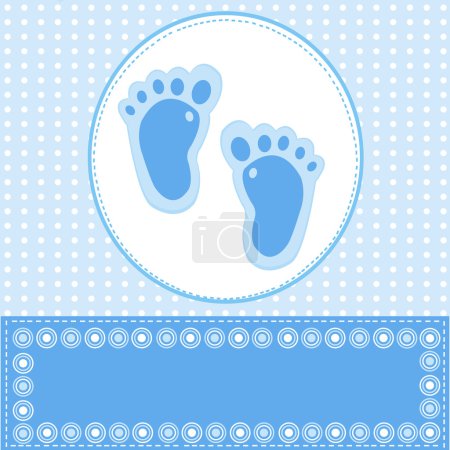 Carte de vœux pour bébé garçon avec marches 