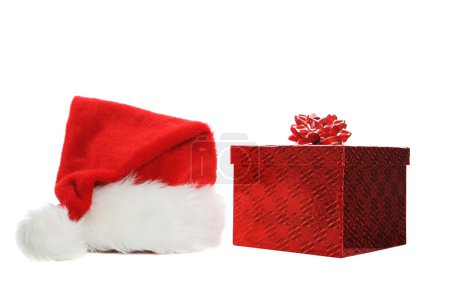 Chapeau et cadeau de Père Noël 