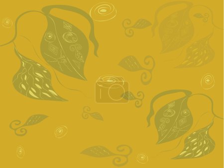 Fond abstrait avec des plantes 