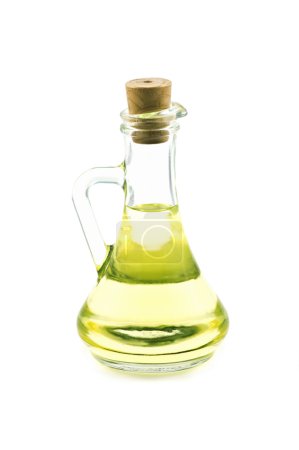 bouteille d'huile isolée sur blanc 