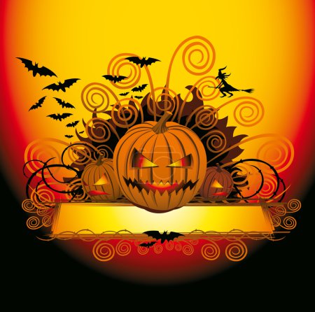 Citrouille d'Halloween en colère 