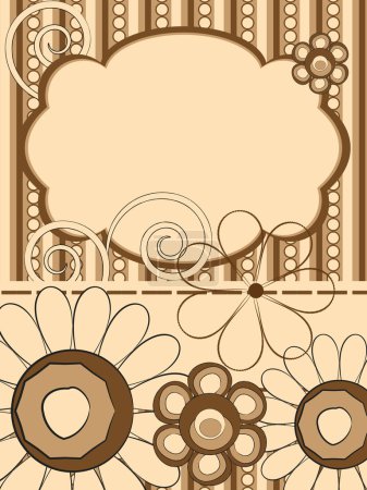 Carte d'invitation avec motif de fleurs 
