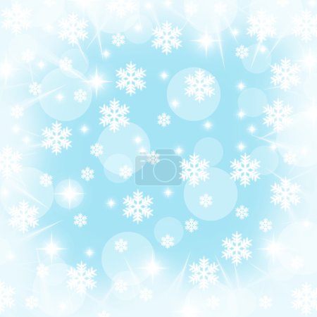 Flocon de neige et étoiles de Noël illustration 