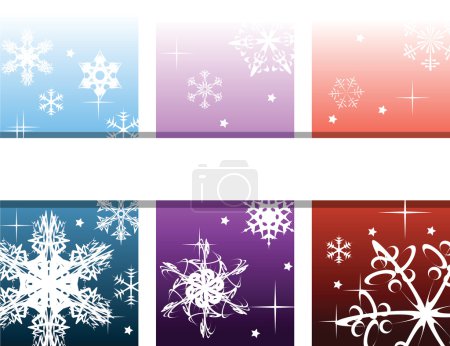 fond abstrait avec flocons de neige