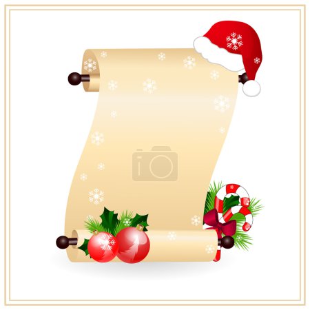 Papier défilé avec chapeau de Père Noël 