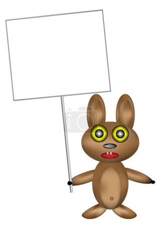Lapin avec signe blanc