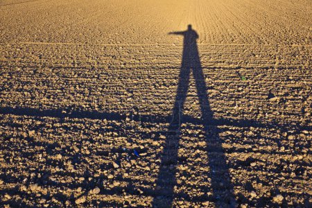 ombre de l'homme gestuel 