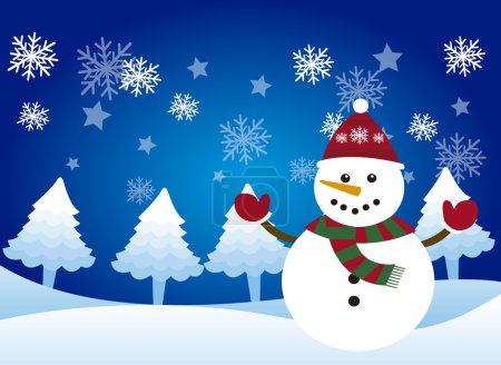 Vecteur bonhomme de neige 