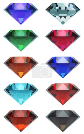 Ensemble de belles pierres précieuses 