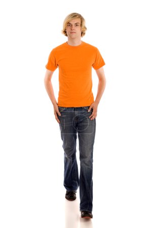 Homme en OrangeShirt 