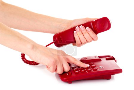 Composer sur le téléphone rouge 