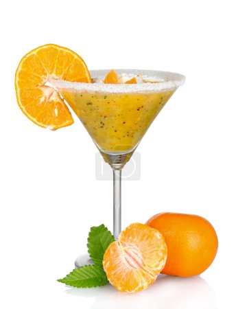 Smoothies d'orange en verre 