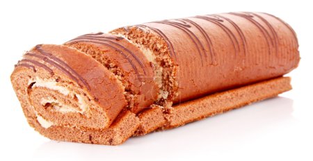 Gâteau isolé sur blanc 