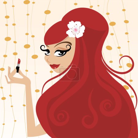 Tête rouge femme maquillage 