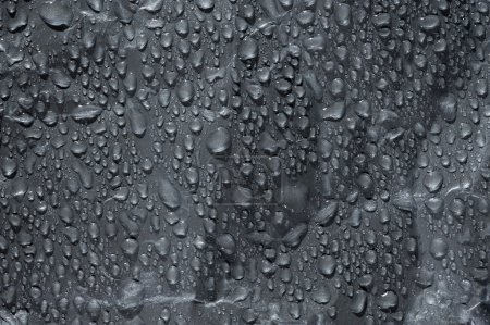 gouttes d'eau sur plastique