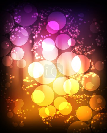 fond abstrait avec des cercles lumineux